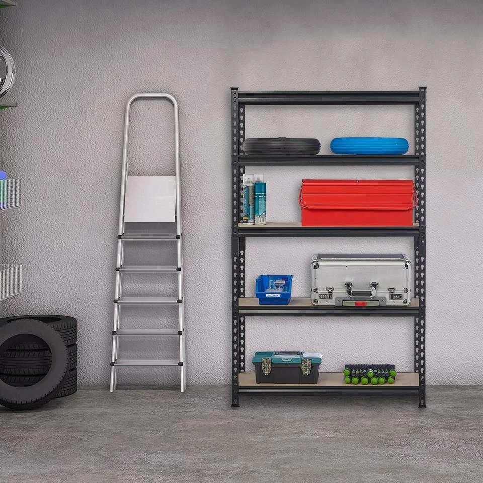 relaxdays Schwerlastregal »Schwerlastregal in Schwarz mit 4 Ebenen« 2 relaxdays Schwerlastregal »Schwerlastregal in Schwarz mit 4 Ebenen« – Bild 2