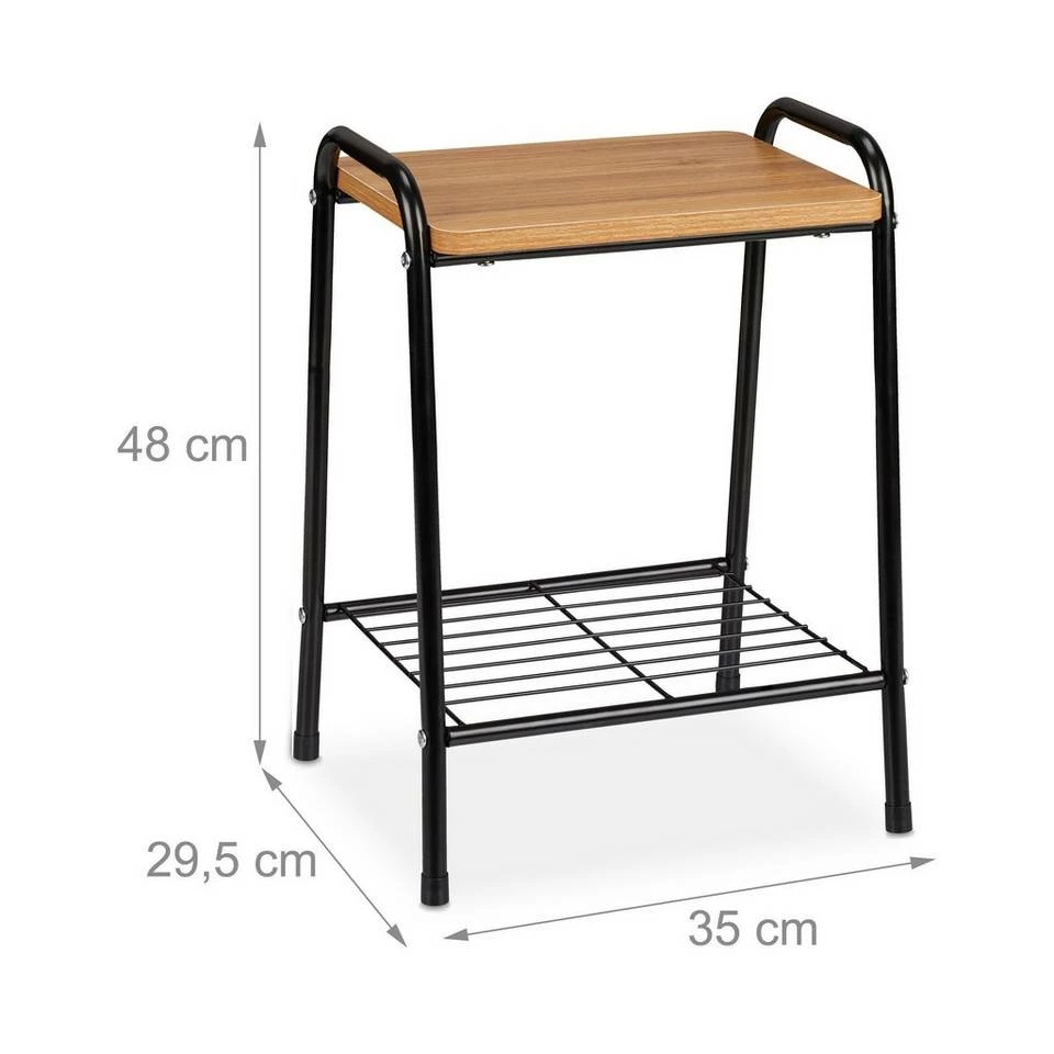 relaxdays Beistelltisch »Beistelltisch Holzoptik & Metall« 4 relaxdays Beistelltisch »Beistelltisch Holzoptik & Metall« – Bild 4