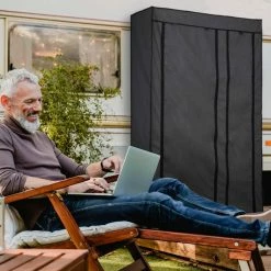 relaxdays Stoffschrank »Stoffschrank mit 2 Kleiderstangen« Anthrazit -Deutschland Möbel Verkäufe 2024 956645ec 4f18 56fa 9462 94810a7a00e0