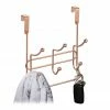Türgarderobe »1 x Türgarderobe 3 Doppelhaken kupfer«, relaxdays