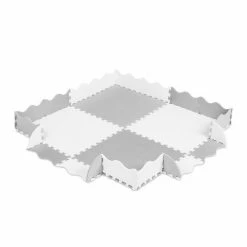 relaxdays Bodenschutzmatte »Puzzlematte mit Rand 120 x 120 cm«, Set, Blau Grau Weiß, Hellblau Weiß -Deutschland Möbel Verkäufe 2024 96a8a896 d640 5fb4 856a 772931d479f1