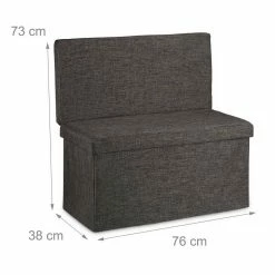 relaxdays Sitzhocker »Faltbarer Sitzhocker mit Lehne L«, Braun Grau -Deutschland Möbel Verkäufe 2024 974e70c0 8b38 5b16 962f 0d9f38d2889e
