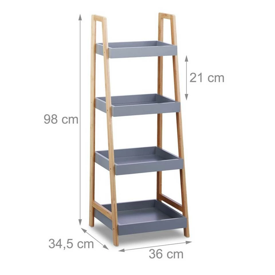 relaxdays Badregal »Bambus Badregal mit 4 Ablageflächen« 4 relaxdays Badregal »Bambus Badregal mit 4 Ablageflächen« – Bild 4