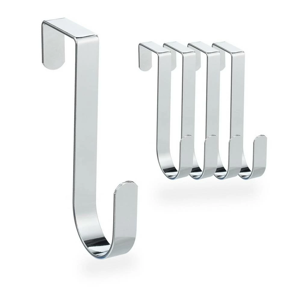 Türhaken »5 x Türhaken silber«, relaxdays 1 Türhaken »5 x Türhaken silber«, relaxdays