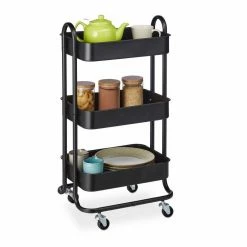 relaxdays Rollwagen »Rollwagen mit 3 Etagen«, Weiß Weiß, Schwarz -Deutschland Möbel Verkäufe 2024 98b0c322 c797 5668 ab87 bbff30dc2f32