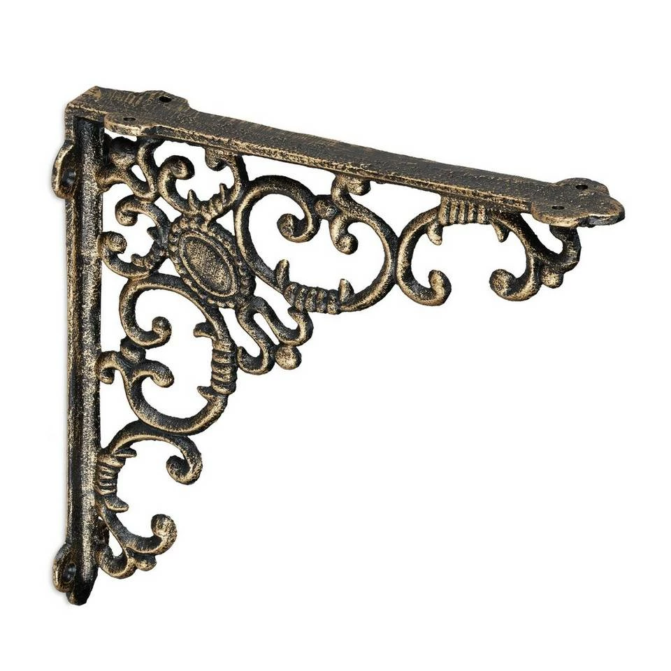 relaxdays Wandregalhalter »4 x Regalwinkel antik bronze« 8 relaxdays Wandregalhalter »4 x Regalwinkel antik bronze« – Bild 8