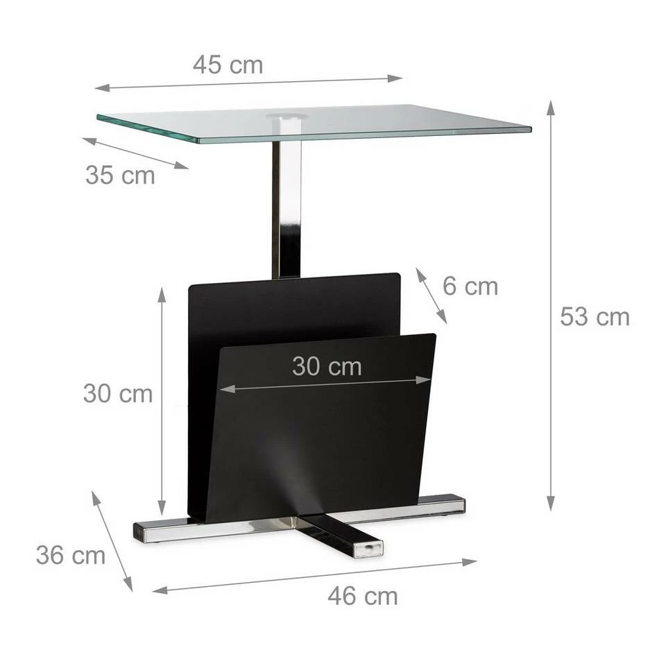 relaxdays Beistelltisch »Beistelltisch mit Zeitungsablage« 4 relaxdays Beistelltisch »Beistelltisch mit Zeitungsablage« – Bild 4