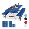 relaxdays Bierzeltgarnitur »24x Bierzeltgarnitur Auflage blau«