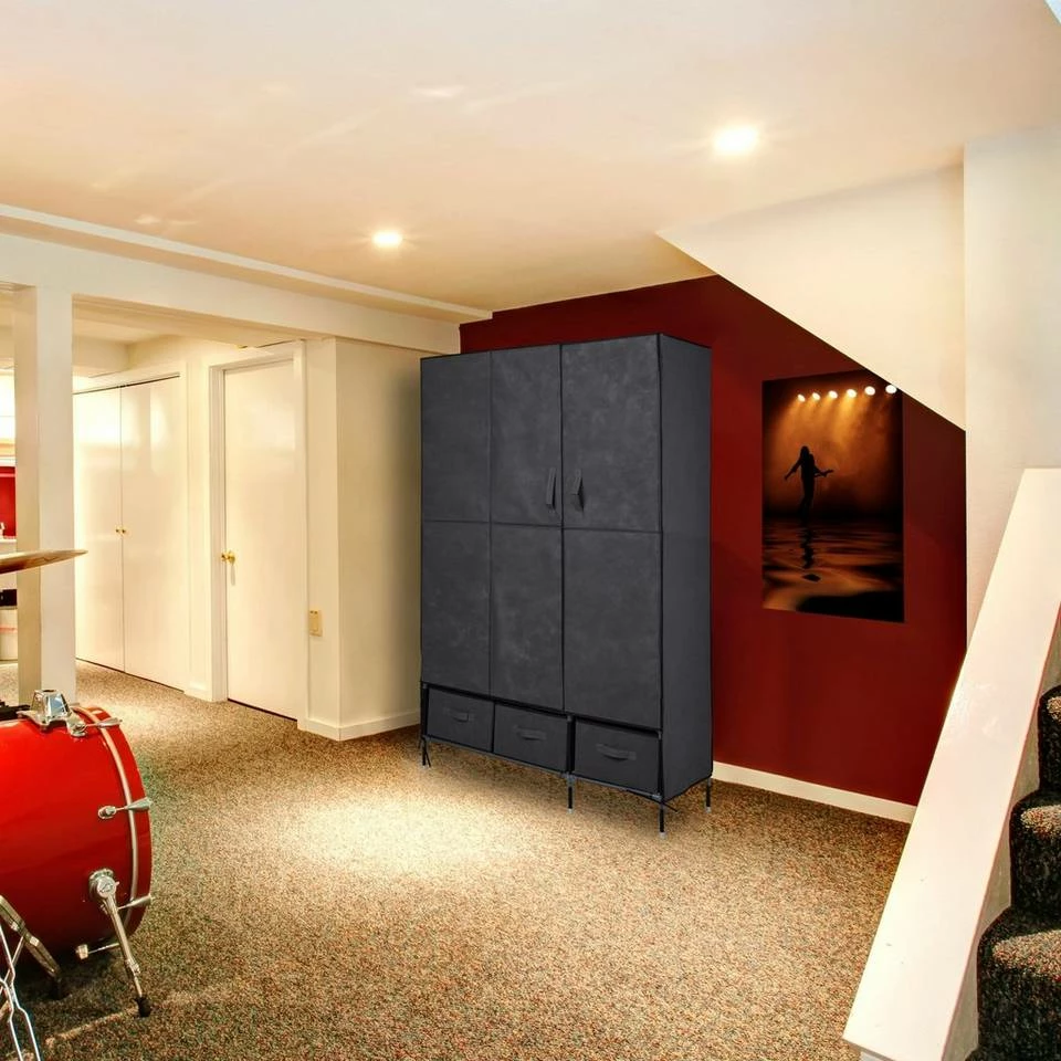 relaxdays Stoffschrank »Stoffschrank mit 2 Türen« Anthrazit 6 relaxdays Stoffschrank »Stoffschrank mit 2 Türen« Anthrazit – Bild 6