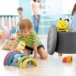 relaxdays Sitzhocker »Runder Sitzhocker mit Stauraum«, Braun Braun Hellbraun, Anthrazit Hellbraun -Deutschland Möbel Verkäufe 2024 9b533099 1d0a 5fee bae6 2e685dbee77d