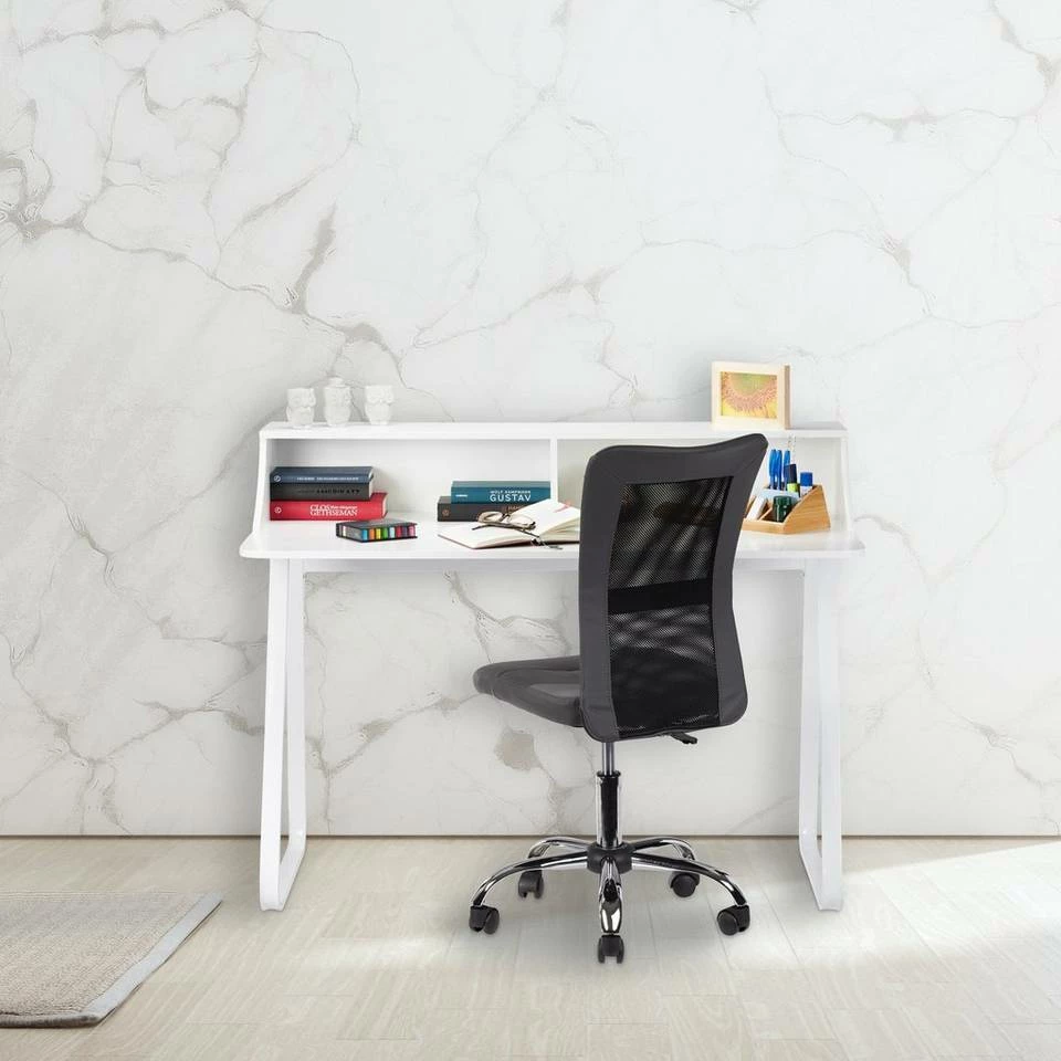 relaxdays Schreibtisch »Schreibtisch Weiß mit Fächern« 5 relaxdays Schreibtisch »Schreibtisch Weiß mit Fächern« – Bild 5