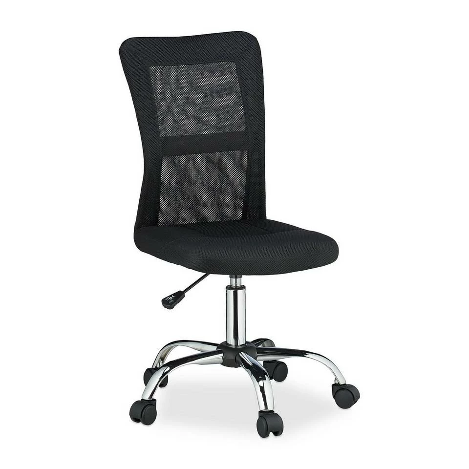 relaxdays Drehstuhl »Bürostuhl mit Netzrücken«, Weiß Grau Silber, Weiß Silber, Schwarz Silber 12 relaxdays Drehstuhl »Bürostuhl mit Netzrücken«, Weiß Grau Silber, Weiß Silber, Schwarz Silber – Bild 12