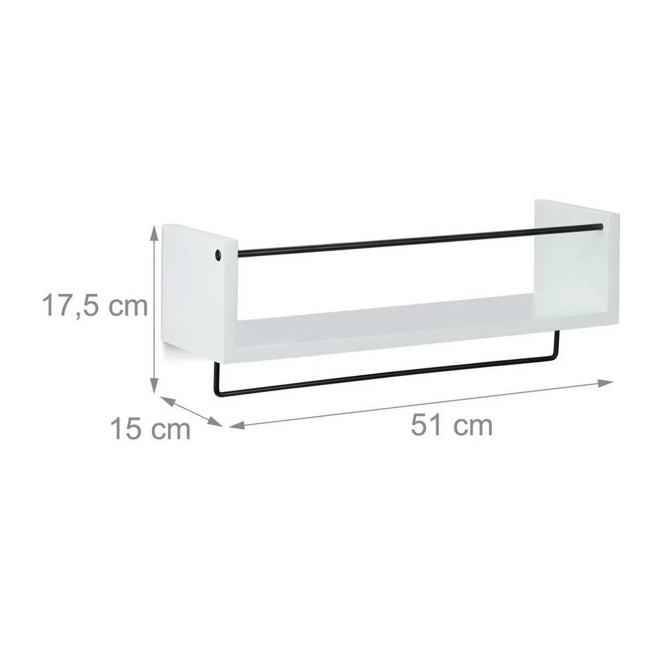 relaxdays Wandregal »Wandregal Küche im 2er Set« 4 relaxdays Wandregal »Wandregal Küche im 2er Set« – Bild 4