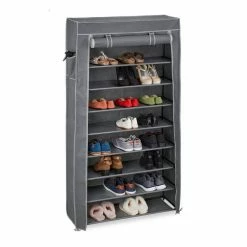 relaxdays Schuhschrank »Schuhschrank Stoff 9 Fächer« Anthrazit