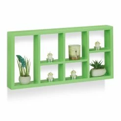 relaxdays Wandregal »Wandregal schwebend mit 7 Fächern«, Schwarz Braun, Hellblau, Lila, Gr&uuml;n -Deutschland Möbel Verkäufe 2024 a0d40d3a 953b 5da5 b01a dae4a0d180a3