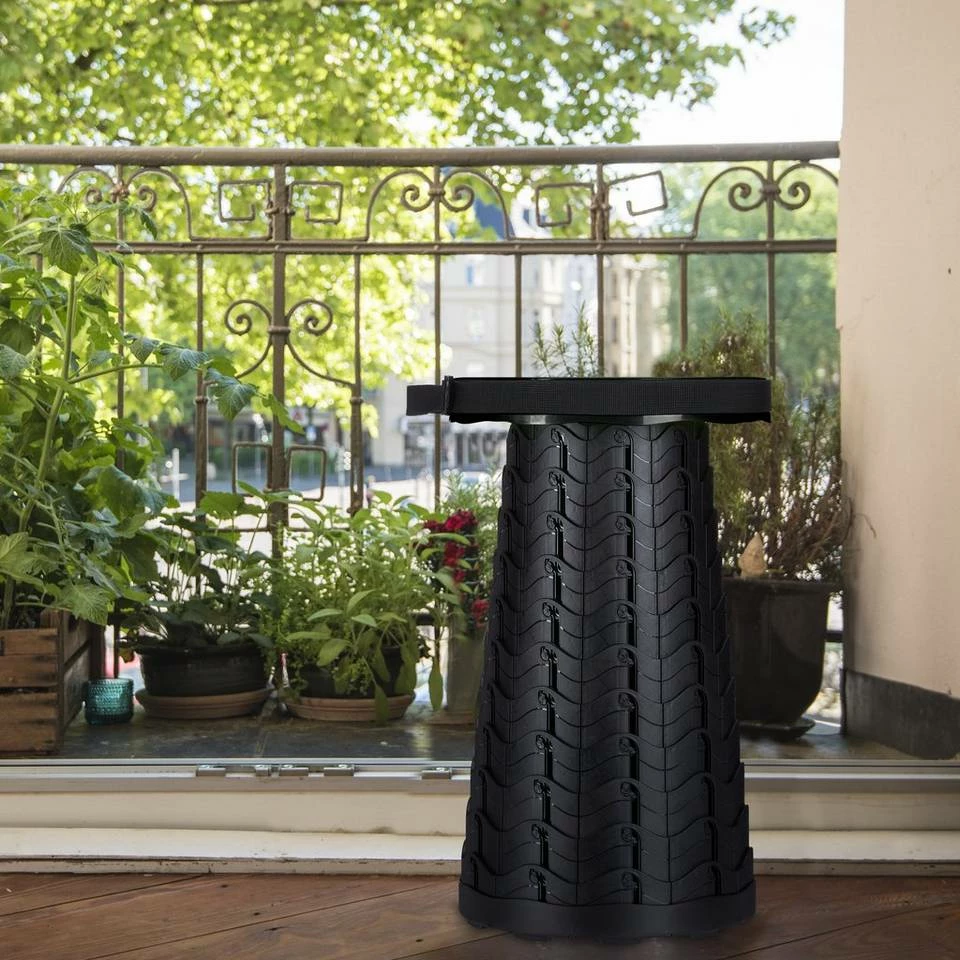 relaxdays Campinghocker »Ausziehbarer Hocker«, Schwarz Schwarz Grün 2 relaxdays Campinghocker »Ausziehbarer Hocker«, Schwarz Schwarz Grün – Bild 2