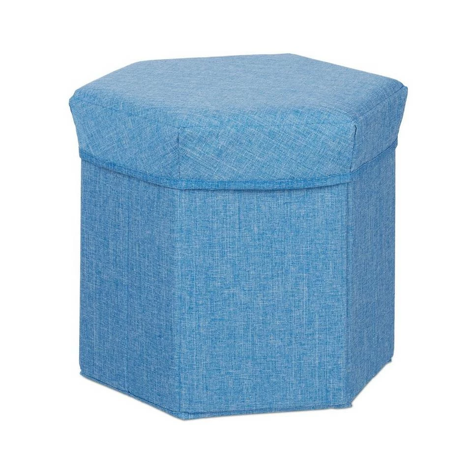 relaxdays Sitzhocker »Sitzhocker mit Stauraum«, Blau Anthrazit, Grau 9 relaxdays Sitzhocker »Sitzhocker mit Stauraum«, Blau Anthrazit, Grau – Bild 9