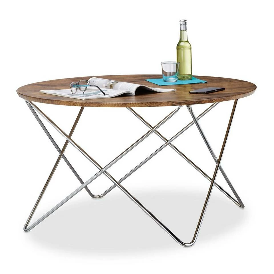 relaxdays Beistelltisch »Beistelltisch rund im Vintage Look«, Dia. 60cm 10 relaxdays Beistelltisch »Beistelltisch rund im Vintage Look«, Dia. 60cm – Bild 10