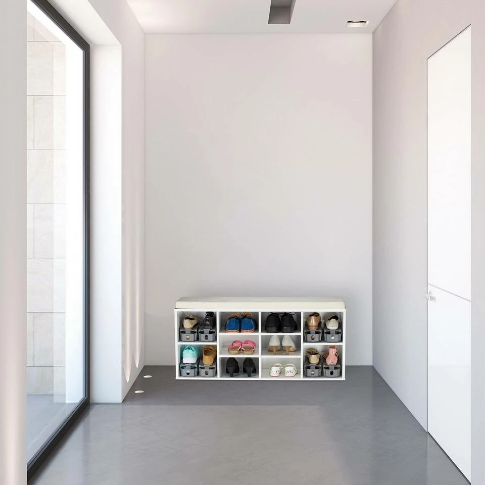 relaxdays Schuhregal »32 x Schuhstapler weiß« 5 relaxdays Schuhregal »32 x Schuhstapler weiß« – Bild 5