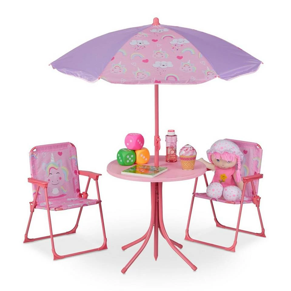 relaxdays Campingstuhl »Camping Kindersitzgruppe mit Schirm«, Monster Pink, Grau, Blau, Grün 14 relaxdays Campingstuhl »Camping Kindersitzgruppe mit Schirm«, Monster Pink, Grau, Blau, Grün – Bild 14