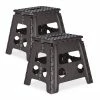 relaxdays Tritthocker »2 x Klapphocker faltbar L dunkelgrau«