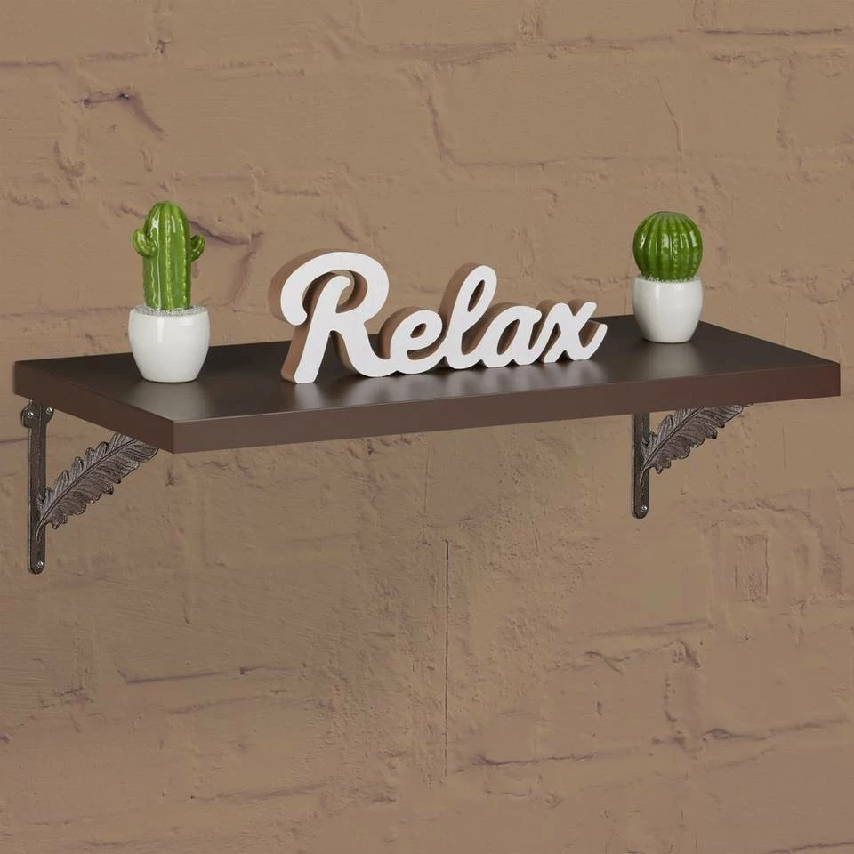 relaxdays Wandregalhalter »8 x Regalwinkel Gusseisen Feder bronze« 3 relaxdays Wandregalhalter »8 x Regalwinkel Gusseisen Feder bronze« – Bild 3