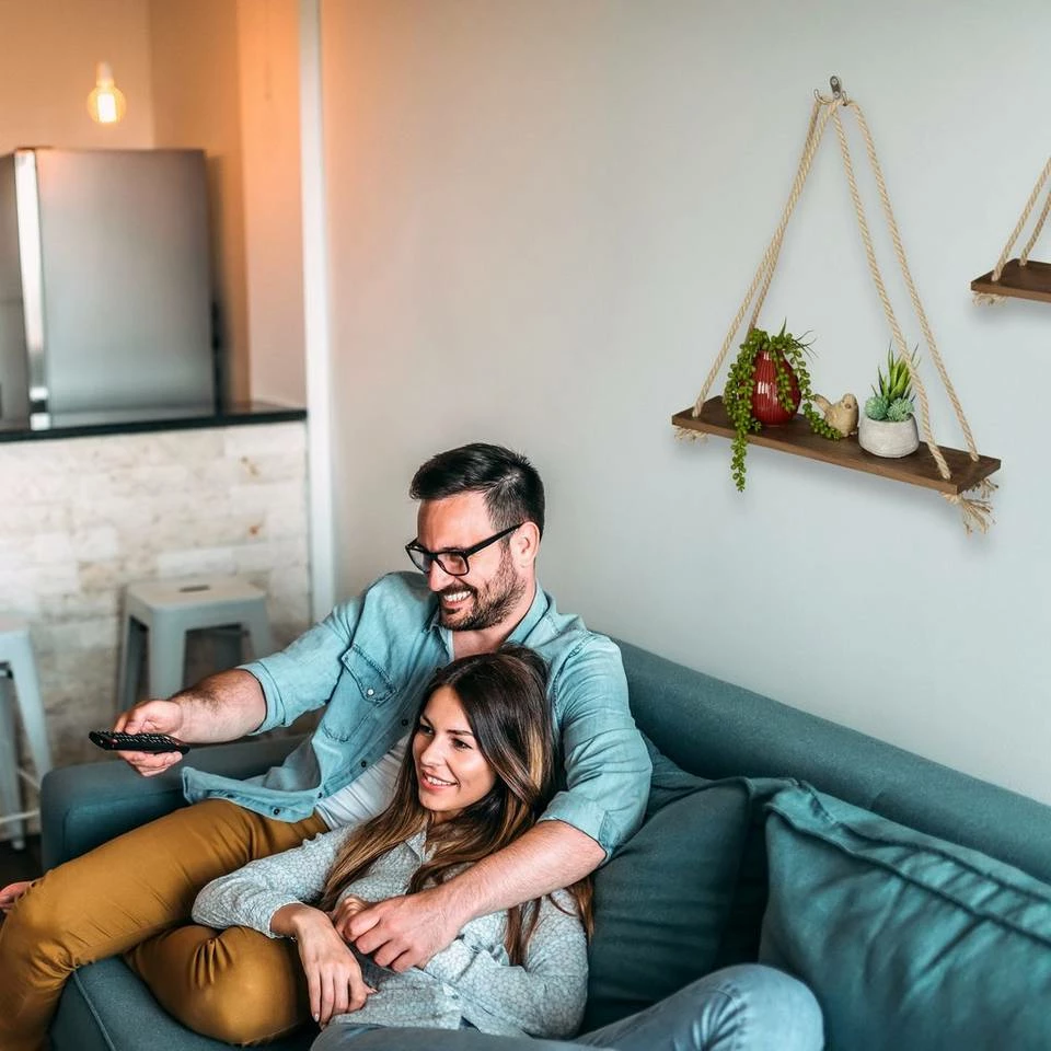 relaxdays Hängeregal »Hängeregal Holz & Seil 2er Set« 2 relaxdays Hängeregal »Hängeregal Holz & Seil 2er Set« – Bild 2