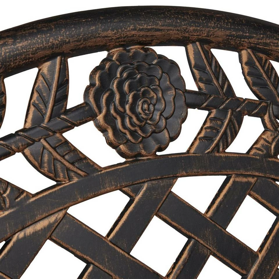 relaxdays Gartenbank »Antike Gartenbank mit Rosen«, Schwarz-Bronze 7 relaxdays Gartenbank »Antike Gartenbank mit Rosen«, Schwarz-Bronze – Bild 7