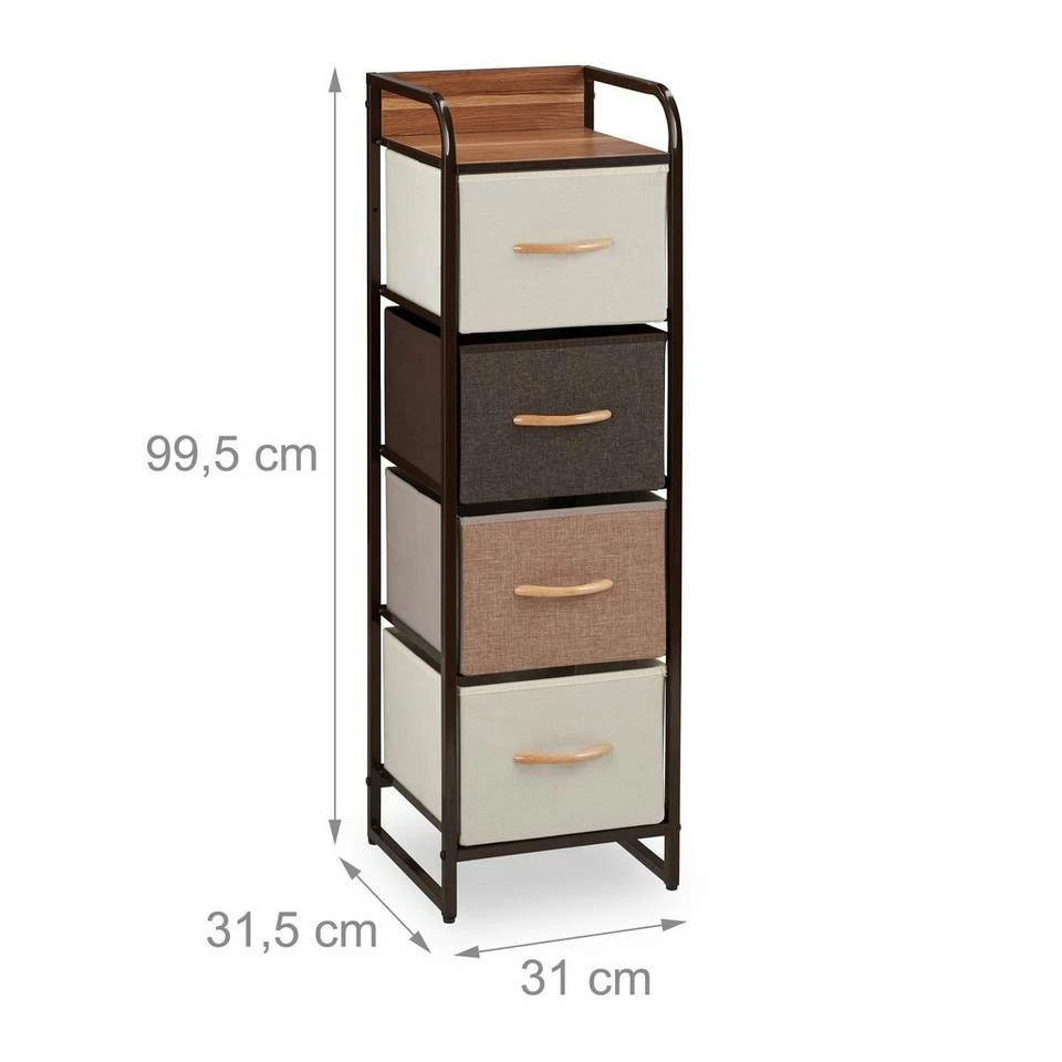 relaxdays Beistellschrank »Schubladenschrank vers. Designs« F Braun Beige Hellbraun, Braun Hellbraun Beige, Beige Braun Hellbraun 4 relaxdays Beistellschrank »Schubladenschrank vers. Designs« F Braun Beige Hellbraun, Braun Hellbraun Beige, Beige Braun Hellbraun – Bild 4