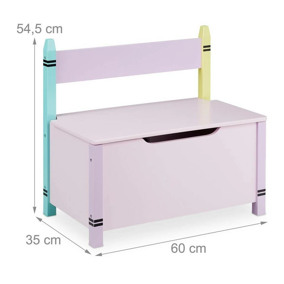 relaxdays Truhenbank »Kindersitzbank mit Stauraum« 4 relaxdays Truhenbank »Kindersitzbank mit Stauraum« – Bild 4