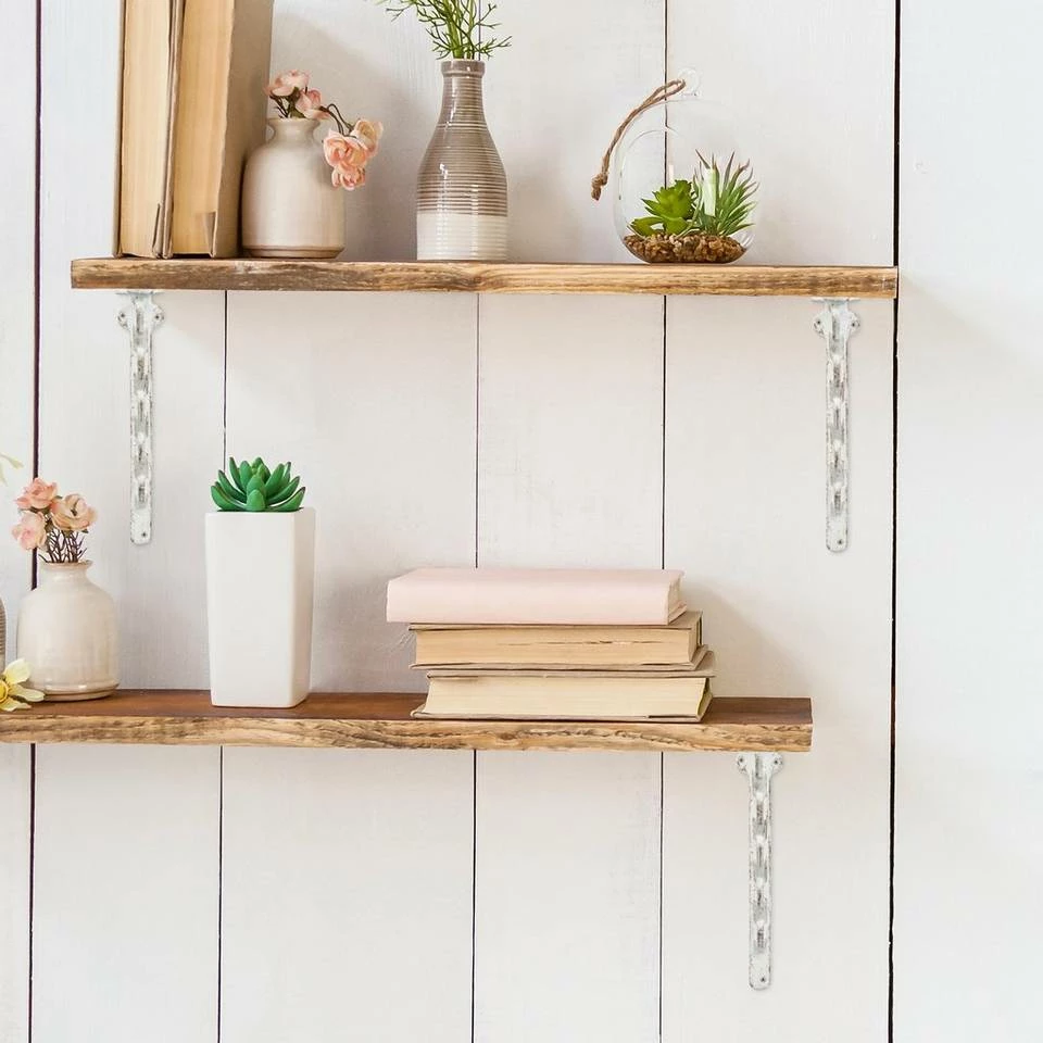 relaxdays Wandregalhalter »6 x Regalwinkel Gusseisen Kette bronze« 3 relaxdays Wandregalhalter »6 x Regalwinkel Gusseisen Kette bronze« – Bild 3