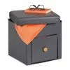 relaxdays Sitzhocker »Faltbarer Sitzhocker mit Schublade«, faltbar