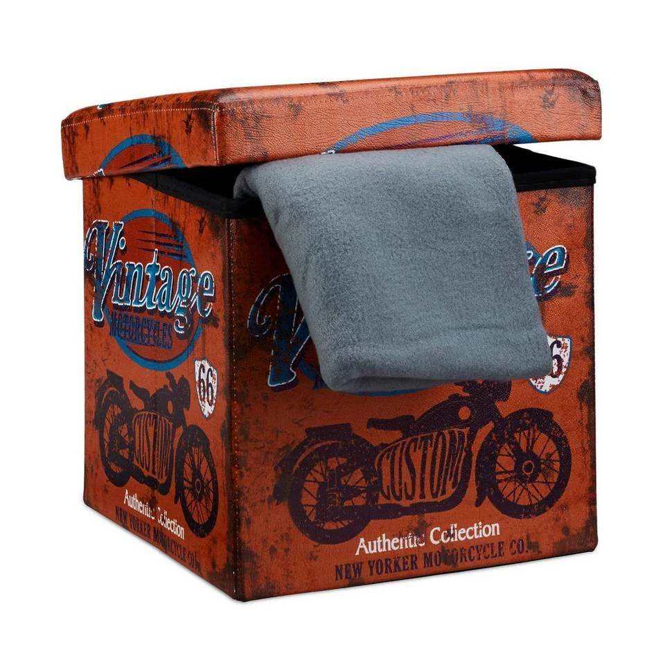 relaxdays Sitzhocker »Sitzhocker mit Stauraum Trendmotiv«, USA Dunkelrot Blau Schwarz, Rot Weiß Rot, Gelb Schwarz Hellbraun, Weiß Braun Blau 15 relaxdays Sitzhocker »Sitzhocker mit Stauraum Trendmotiv«, USA Dunkelrot Blau Schwarz, Rot Weiß Rot, Gelb Schwarz Hellbraun, Weiß Braun Blau – Bild 15