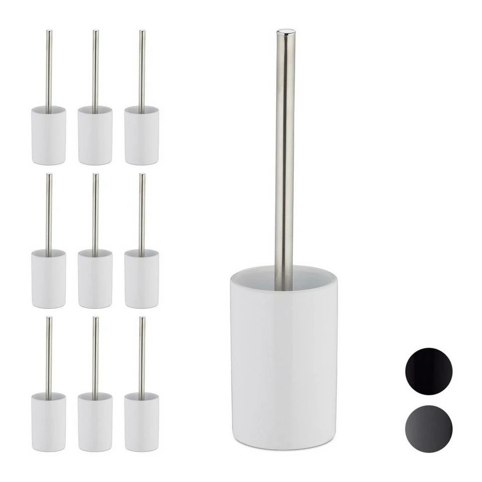 relaxdays Badezimmer-Set »10 x WC-Garnitur Keramik weiß« 1 relaxdays Badezimmer-Set »10 x WC-Garnitur Keramik weiß«