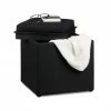 relaxdays Sitzhocker »Sitzhocker mit Stauraum«, Schwarz Grau, Anthrazit, Braun