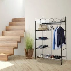 relaxdays Garderobenschrank »Metall Garderobe COUNTRY mit Stoffbezug« Schwarz -Deutschland Möbel Verkäufe 2024 aaeac66e a543 55f9 b53b 8cfa0dec097b