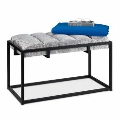 relaxdays Polsterbank »Edle Sitzbank mit Samtbezug«