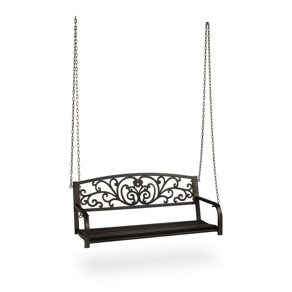 relaxdays Bank »Outdoor Hängebank aus Metall«, Schwarz-Bronze 9 relaxdays Bank »Outdoor Hängebank aus Metall«, Schwarz-Bronze – Bild 9