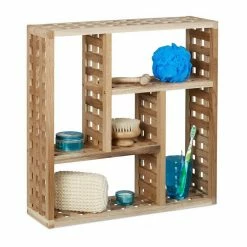 relaxdays Wandregal »Wandregal Walnuss«