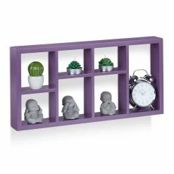 relaxdays Wandregal »Wandregal schwebend mit 7 Fächern«, Schwarz Braun, Hellblau, Lila, Gr&uuml;n -Deutschland Möbel Verkäufe 2024 acd5ce0f 8ae6 56a6 8be0 d4e86f6fec58