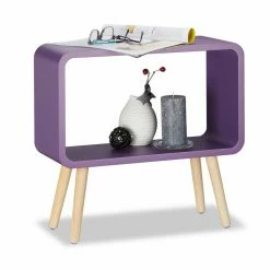 relaxdays Standregal »1 x Standregal klein lila«