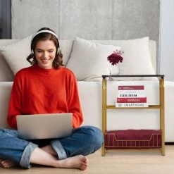 relaxdays Beistelltisch »Beistelltisch Aufbewahrung«, Weiß Gold Schwarz, Weiß -Deutschland Möbel Verkäufe 2024 ad66ed85 4095 5b70 ab7b 658a9494b9f7