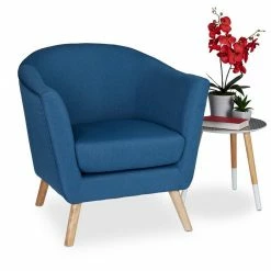 relaxdays Cocktailsessel »Retro Cocktailsessel blau«
