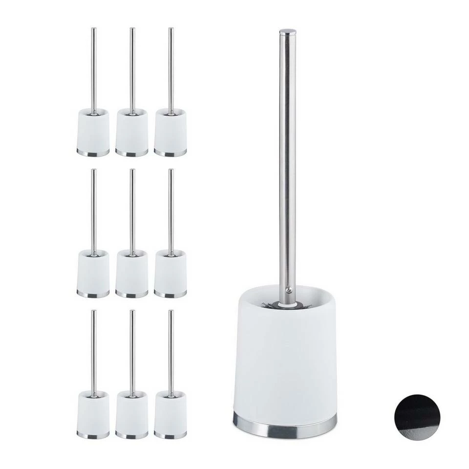 relaxdays Badezimmer-Set »10 x WC-Garnitur rund weiß« 1 relaxdays Badezimmer-Set »10 x WC-Garnitur rund weiß«