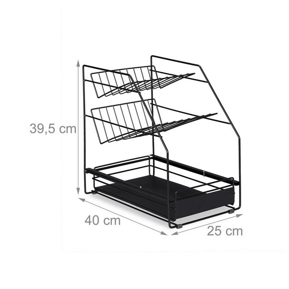 relaxdays Küchenregal »Küchenschrank Organizer Schwarz« 4 relaxdays Küchenregal »Küchenschrank Organizer Schwarz« – Bild 4