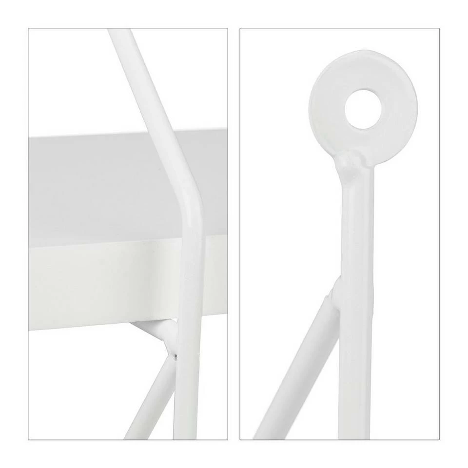 relaxdays Wandregal »Hängeregal für die Wand mit 2 Ablagen«, Weiß Schwarz, Grün, Lila, Weiß 4 relaxdays Wandregal »Hängeregal für die Wand mit 2 Ablagen«, Weiß Schwarz, Grün, Lila, Weiß – Bild 4