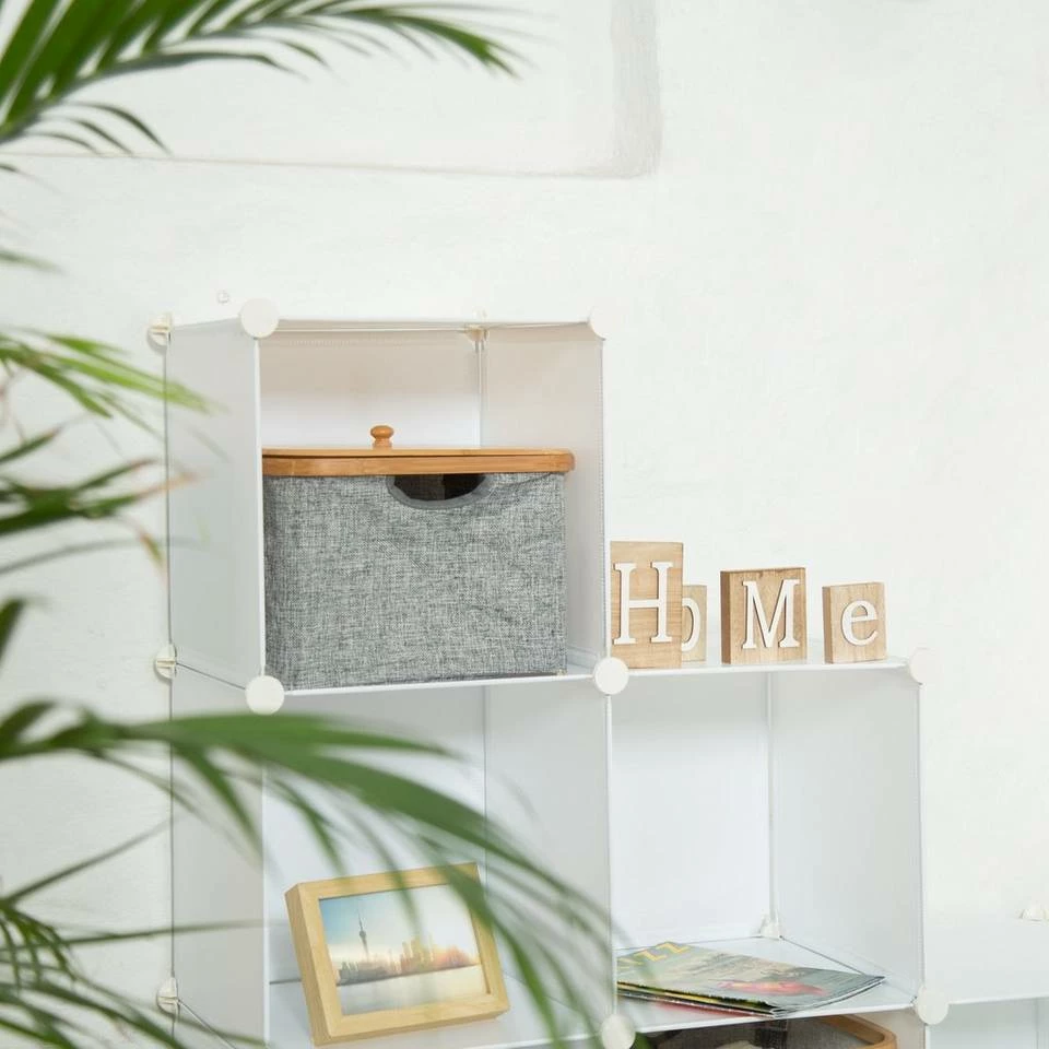 relaxdays Stufenregal »Stufenregal 6 Fächer zum Stecken«, Schwarz Weiß Schwarz 5 relaxdays Stufenregal »Stufenregal 6 Fächer zum Stecken«, Schwarz Weiß Schwarz – Bild 5