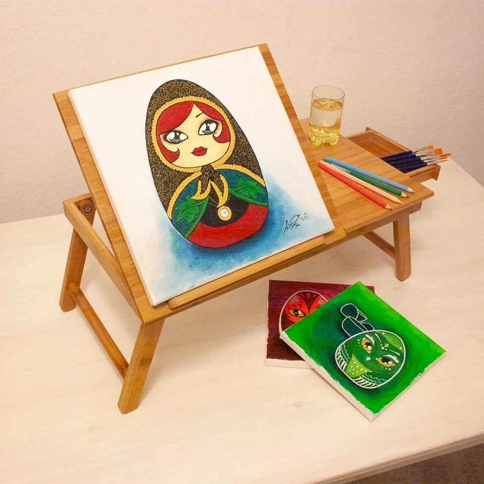 relaxdays Tabletttisch »Bambus Betttablett mit Leseklappe« 5 relaxdays Tabletttisch »Bambus Betttablett mit Leseklappe« – Bild 5