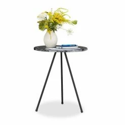 relaxdays Beistelltisch »Beistelltisch Marmor Optik«