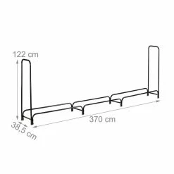 relaxdays Kaminholzregal »Großes Kaminholzregal aus Metall«, BxTxH:38.5x370x122 cm -Deutschland Möbel Verkäufe 2024 afcf0b69 e910 521b 945b 5aabdc34da20